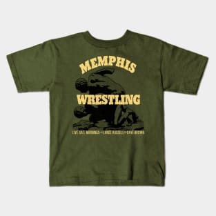 Memphis Wrestling with Lance Russell and Dave Brown Kids T-Shirt